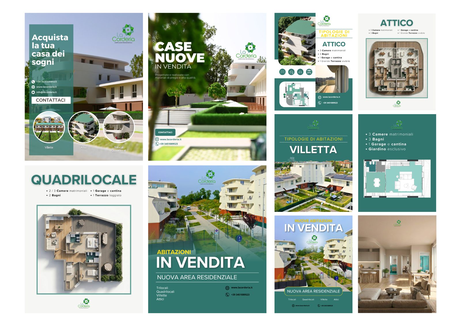 La Corderia Viserba — le creatività realizzate per la campagna