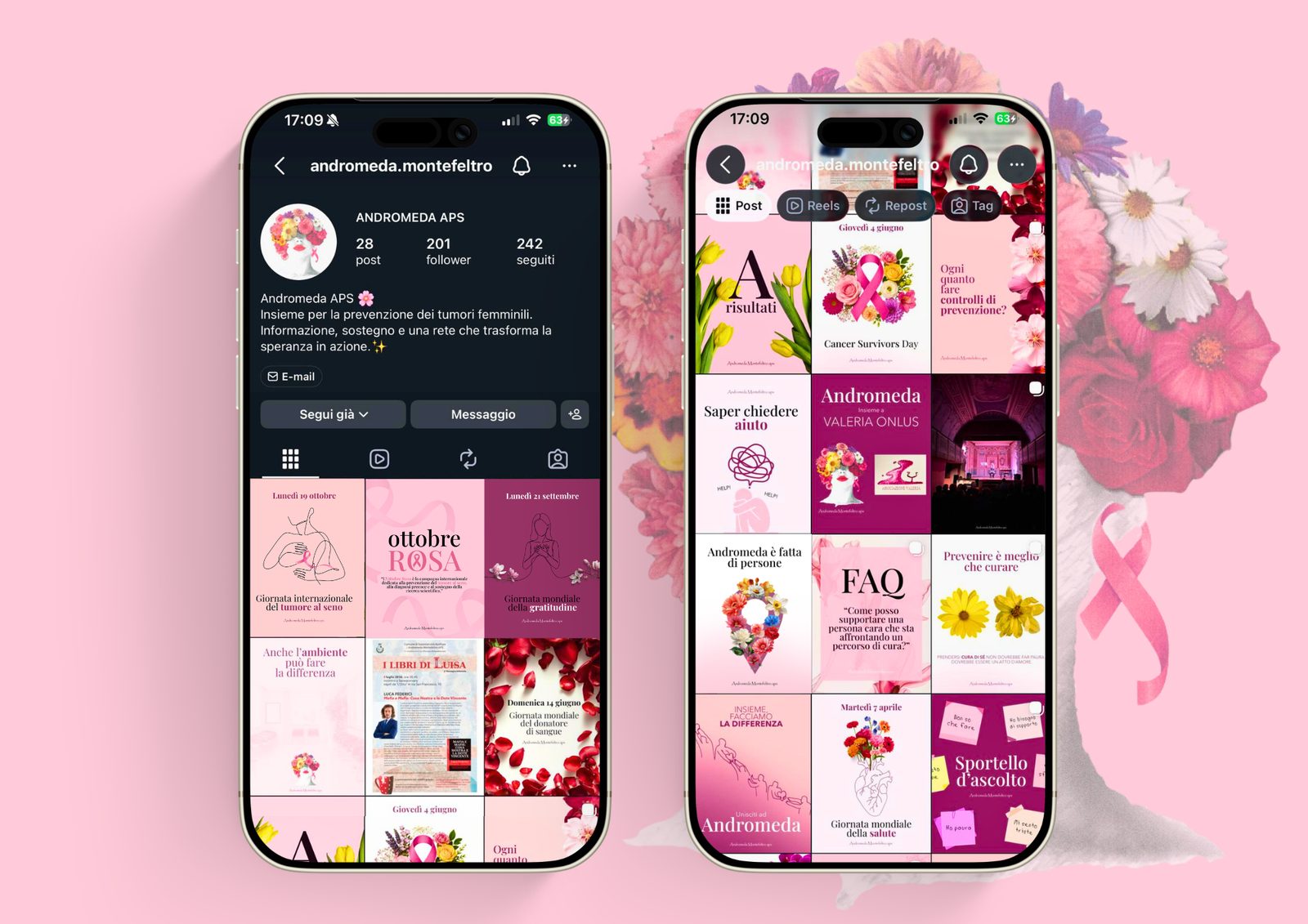 Andromeda APS — il profilo Instagram dell’associazione