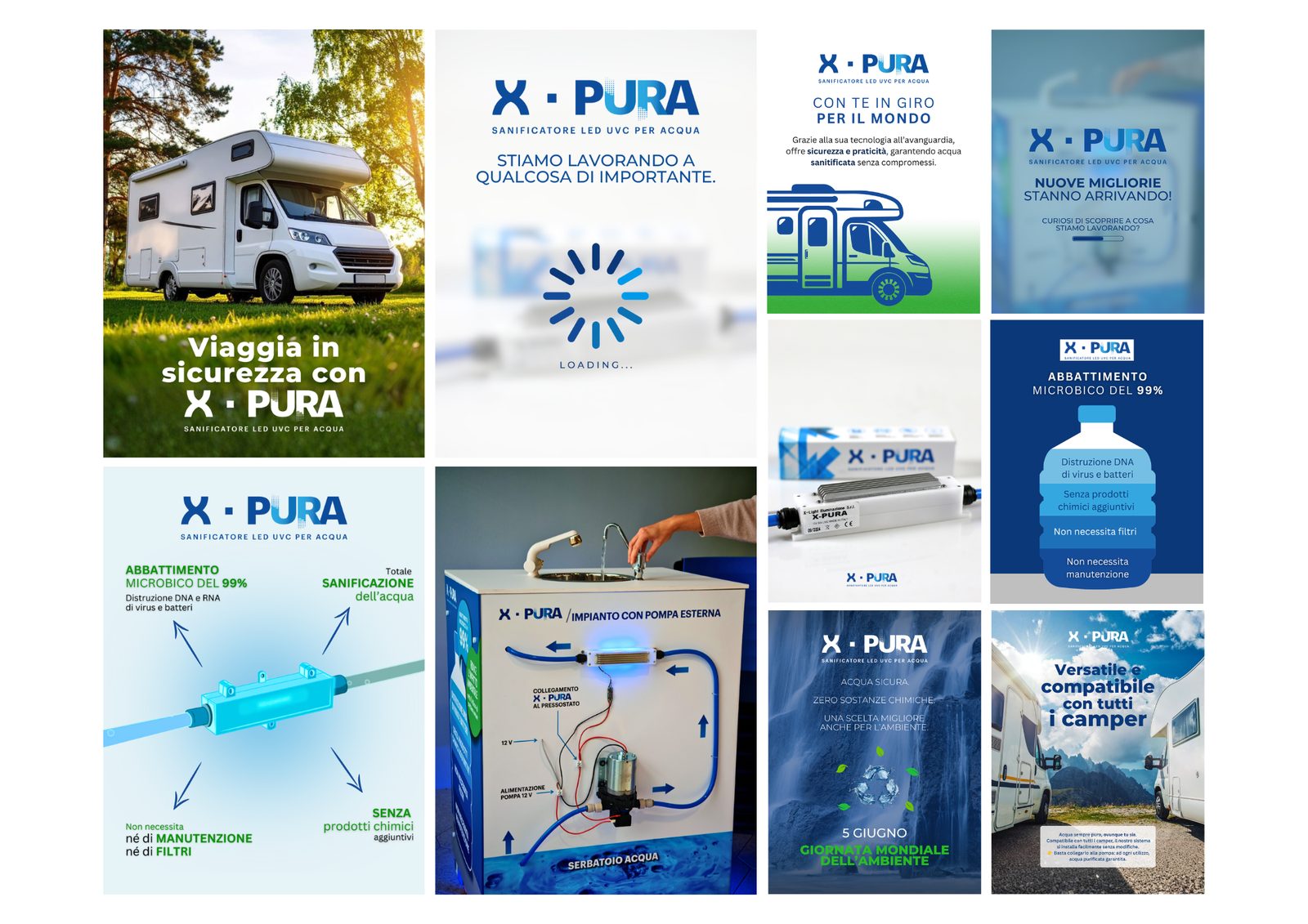 X-Pura — le creatività di prodotto realizzate per le campagne